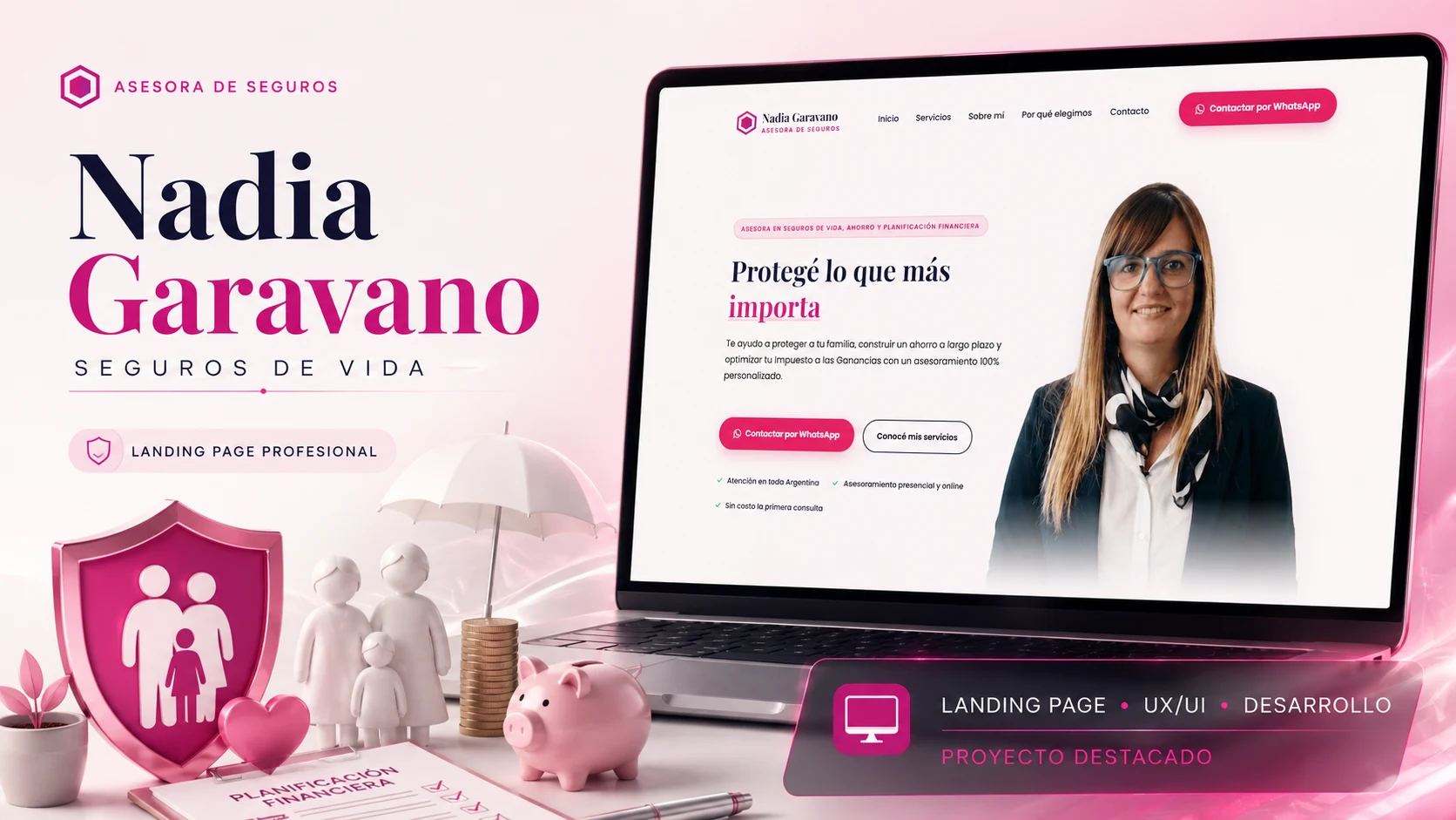 Presentación de la landing de Nadia Garavano